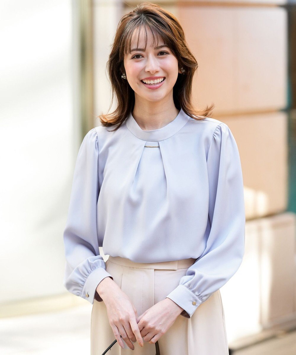 ANY SIS L 【4WAY】長袖 ボウブラウス 