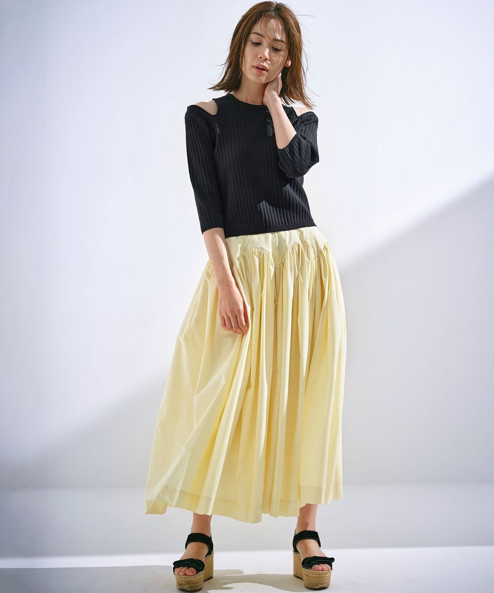 組曲 L 【組曲×setsuko sagittaire】カッティングニット トップス 