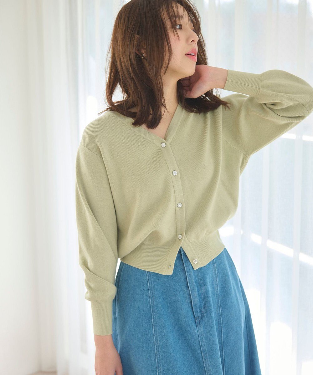 Feroux 【洗える】ビジューボタン2WAY カーディガン 