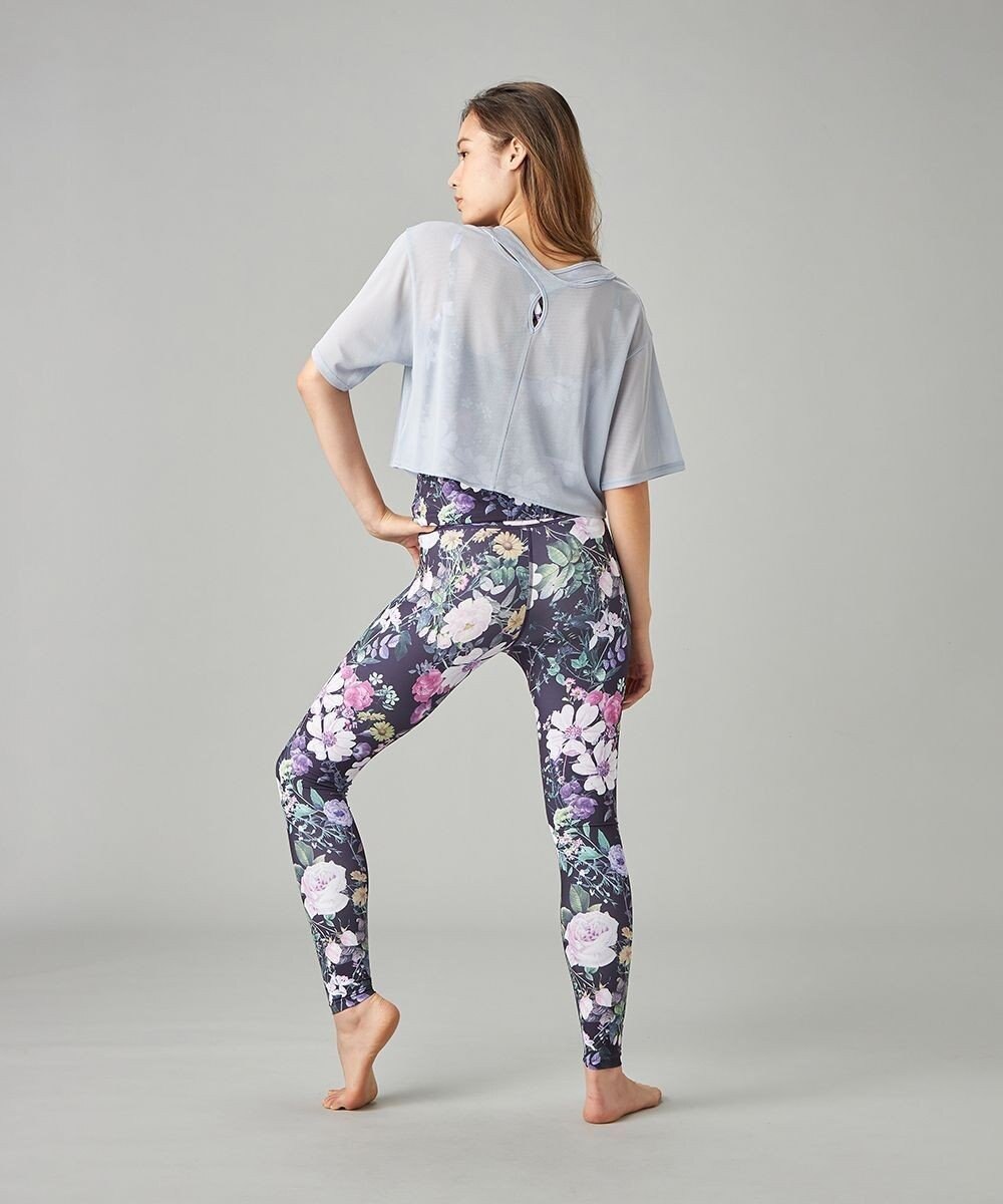 Chacott シアーリブバッククロスTシャツ 
