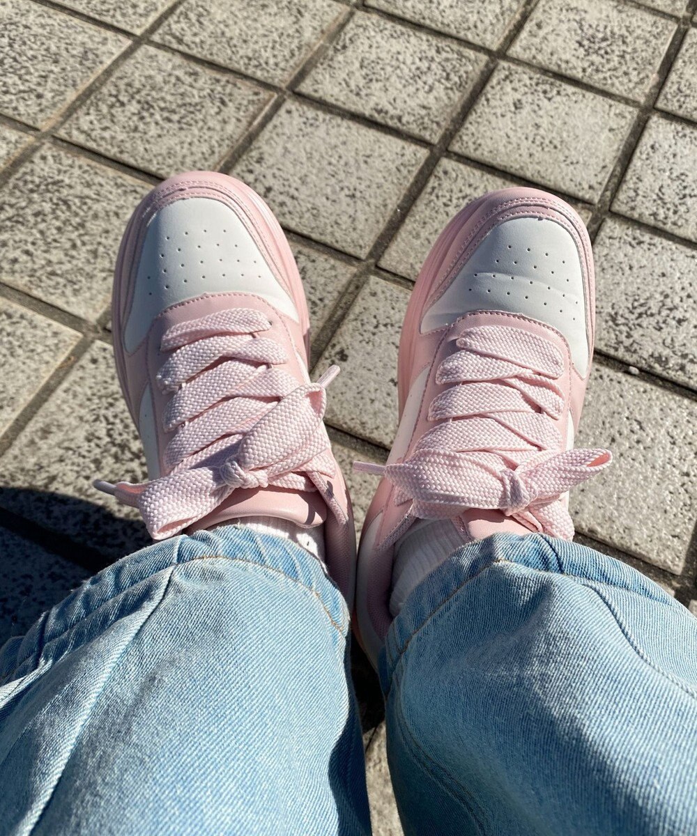 WEGO ボリュームレースアップ厚底スニーカー 