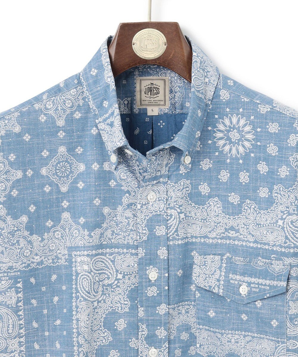 J.PRESS MEN ペイズリーバンダナプリント シャツ 