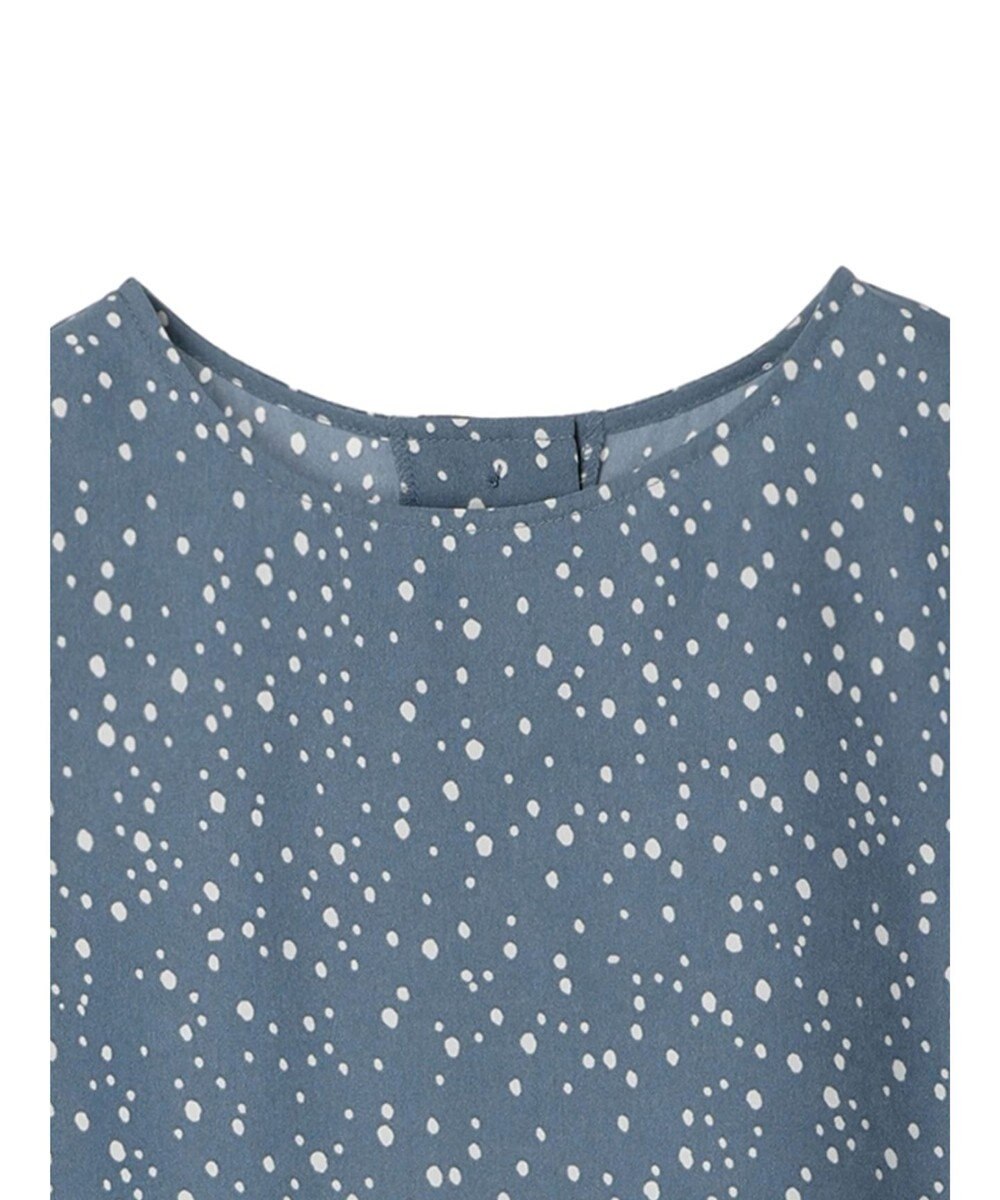 Green Parks 異素材ドットブラウス 