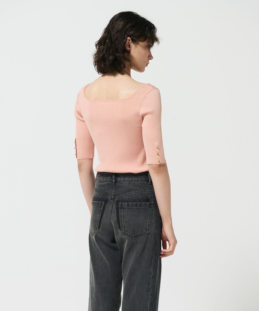 GRACE CONTINENTAL ラメリブニットトップ 