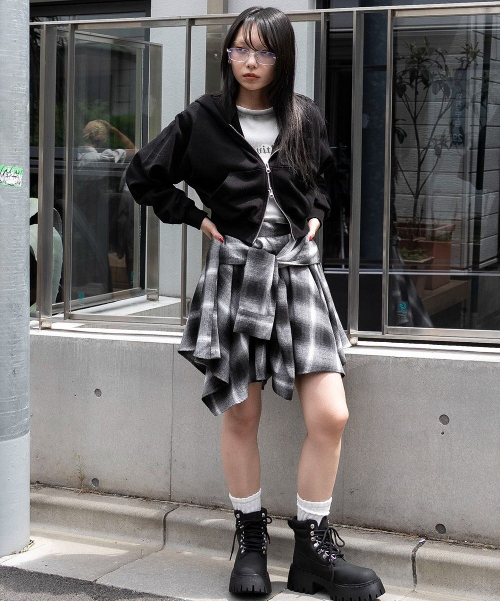 WEGO ショートZIPパーカー 