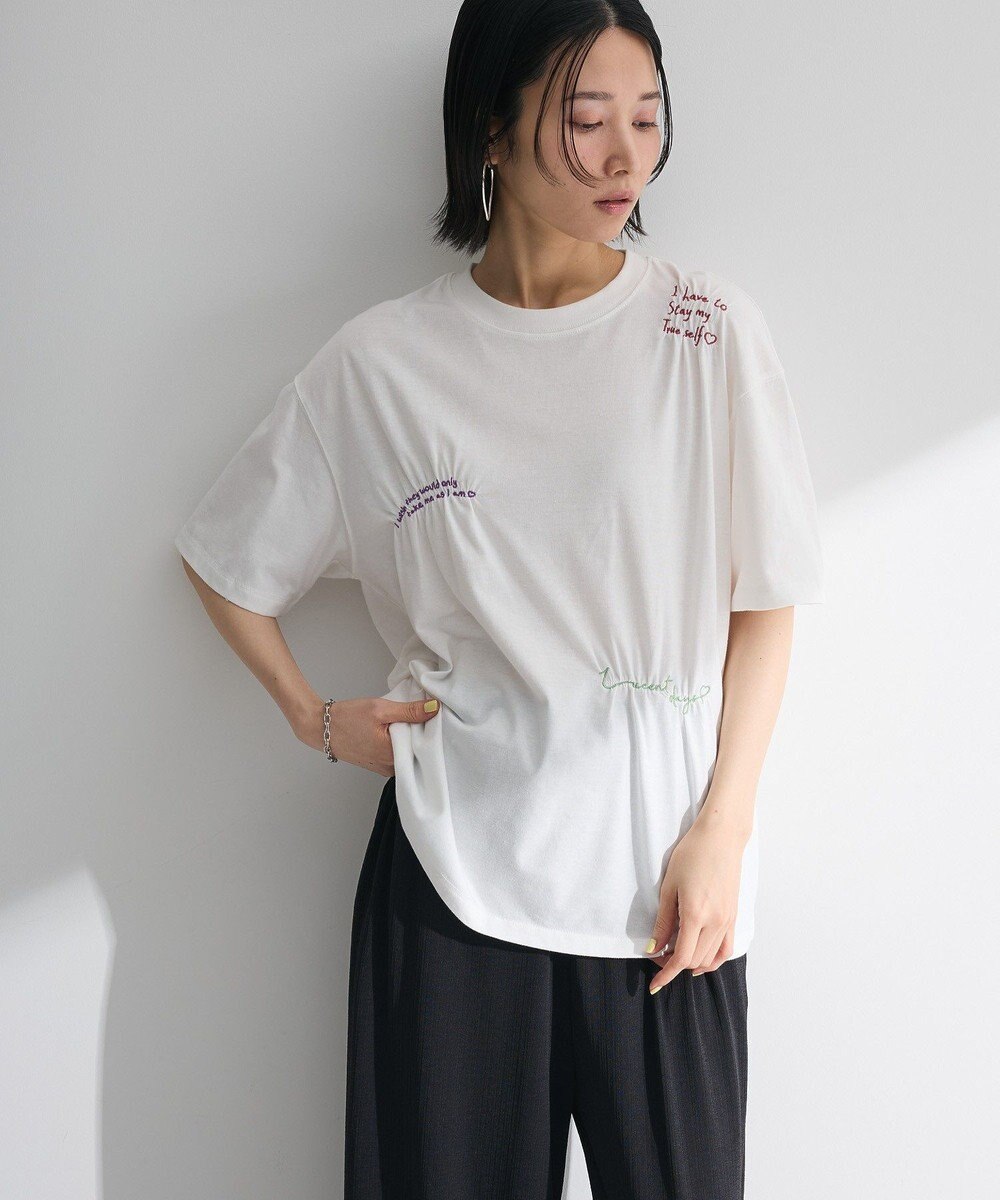 Green Parks ・ＳＵＧＡＲ　ＳＰＯＯＮ　ギャザーロゴ刺繍ＴＥＥ 