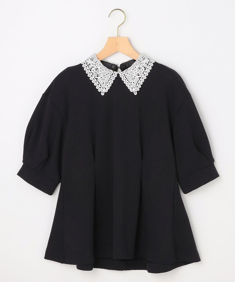 組曲 S 【先行予約・2WAY】レース襟フレンチテリーフレア カットソー 