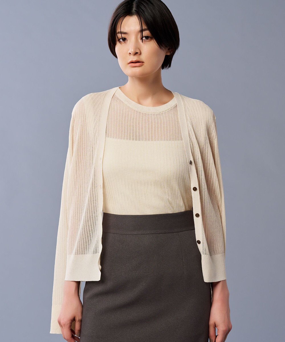 uncrave シアー リブ ノースリーブ ニット（uncrave STANDARD） 