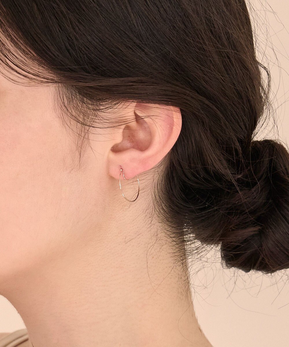 Phoebe 〈痛くないシリーズ〉スリムビッグフープライトフィットイヤリング シンプル/フープイヤリング/細い 