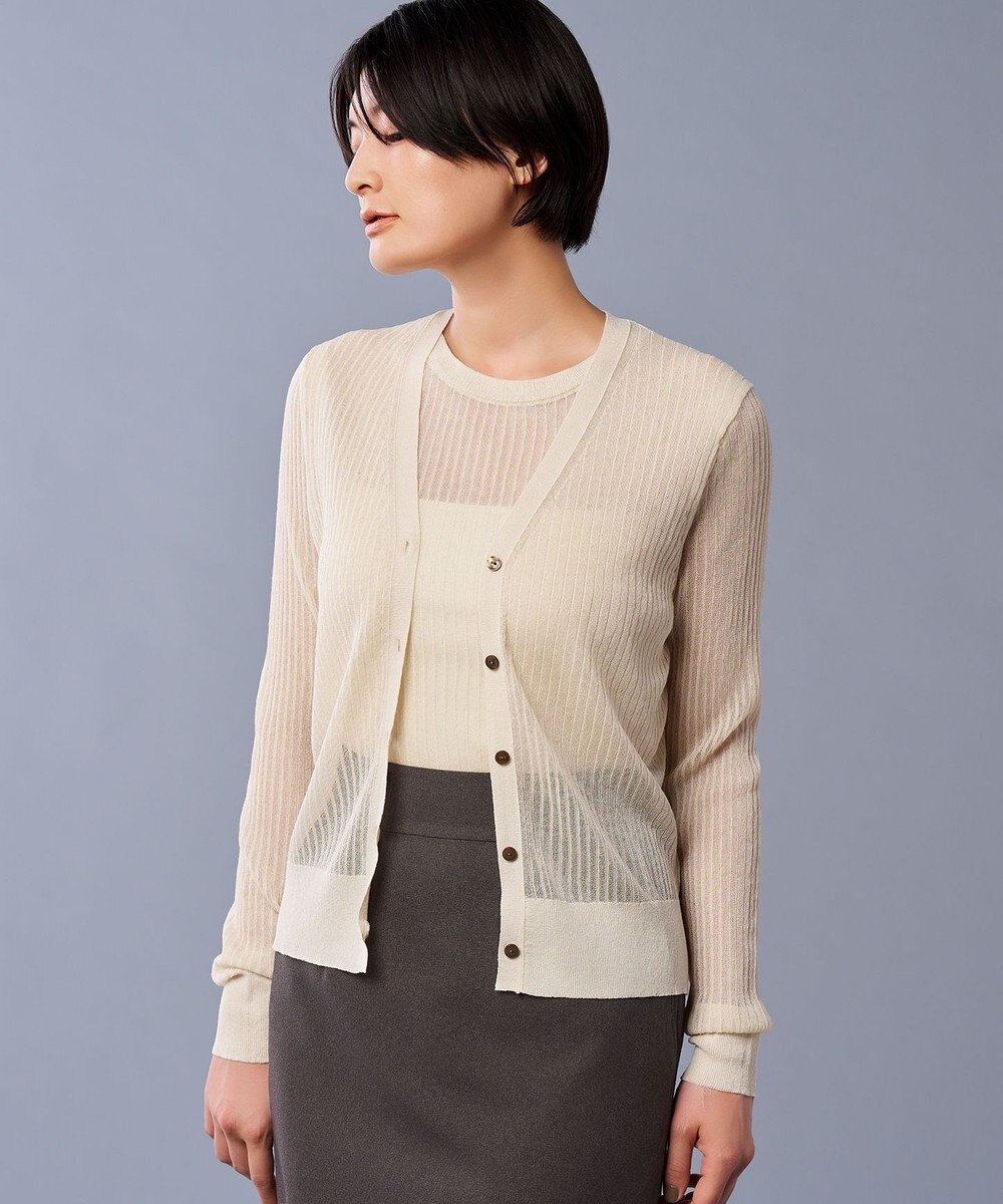 uncrave シアー リブ ノースリーブ ニット（uncrave STANDARD） 