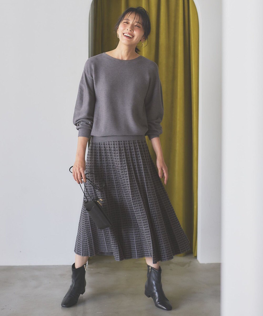 ANY L 【ウエストゴム/洗濯機可能】ハンドトゥースセットアップ 