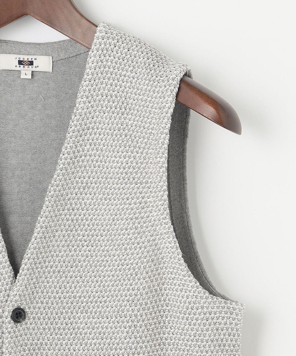 JOSEPH ABBOUD 【キングサイズ・清涼感】洗える！ストローヤーンニット ベスト 