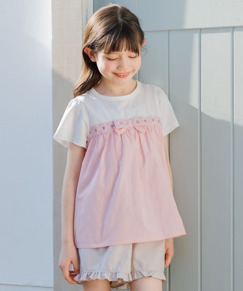 組曲 KIDS 【150-170㎝】 フラワーリボンチュニック 