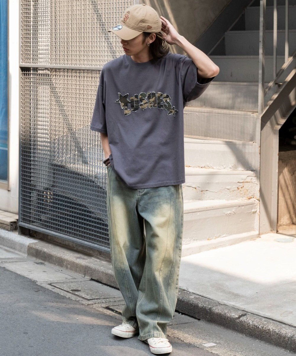 WEGO ダメージアップリケグラフィックT（SS） 