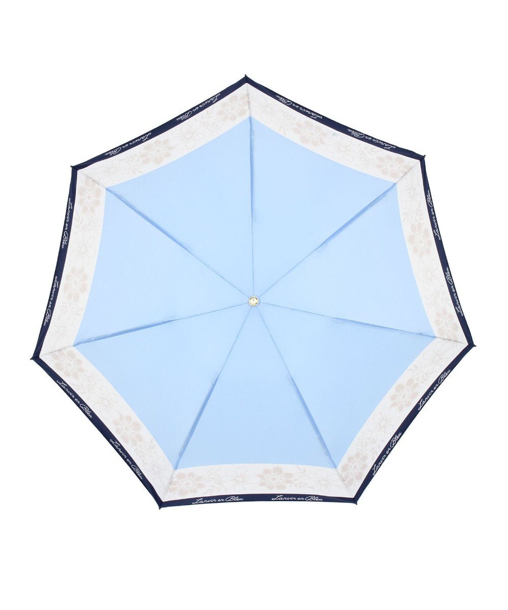 MOONBAT LANVIN en Bleu 折りたたみ傘 サテンプリントフラワー 