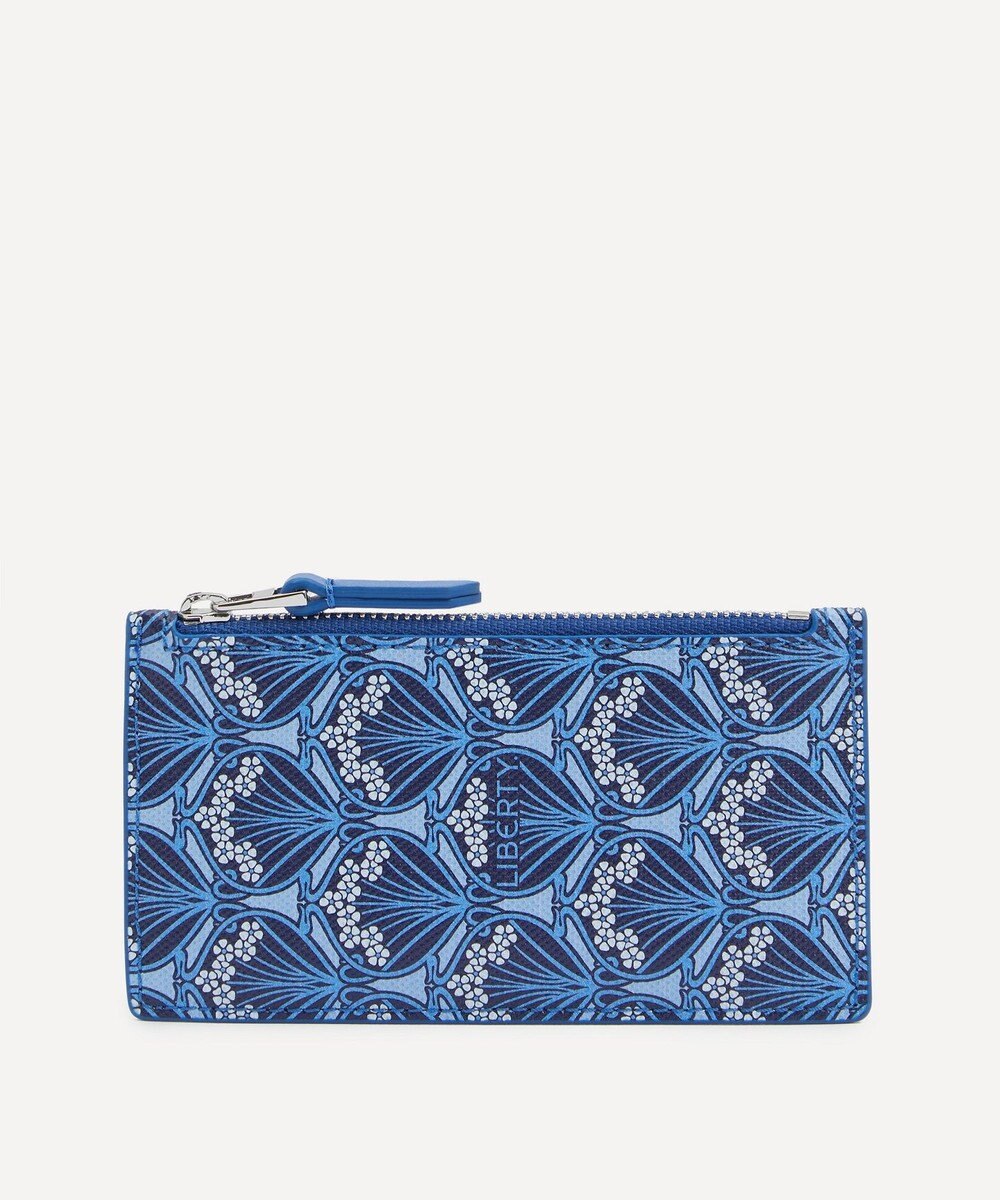 LIBERTY. アイフィス ブルー ジップド カード ケース 