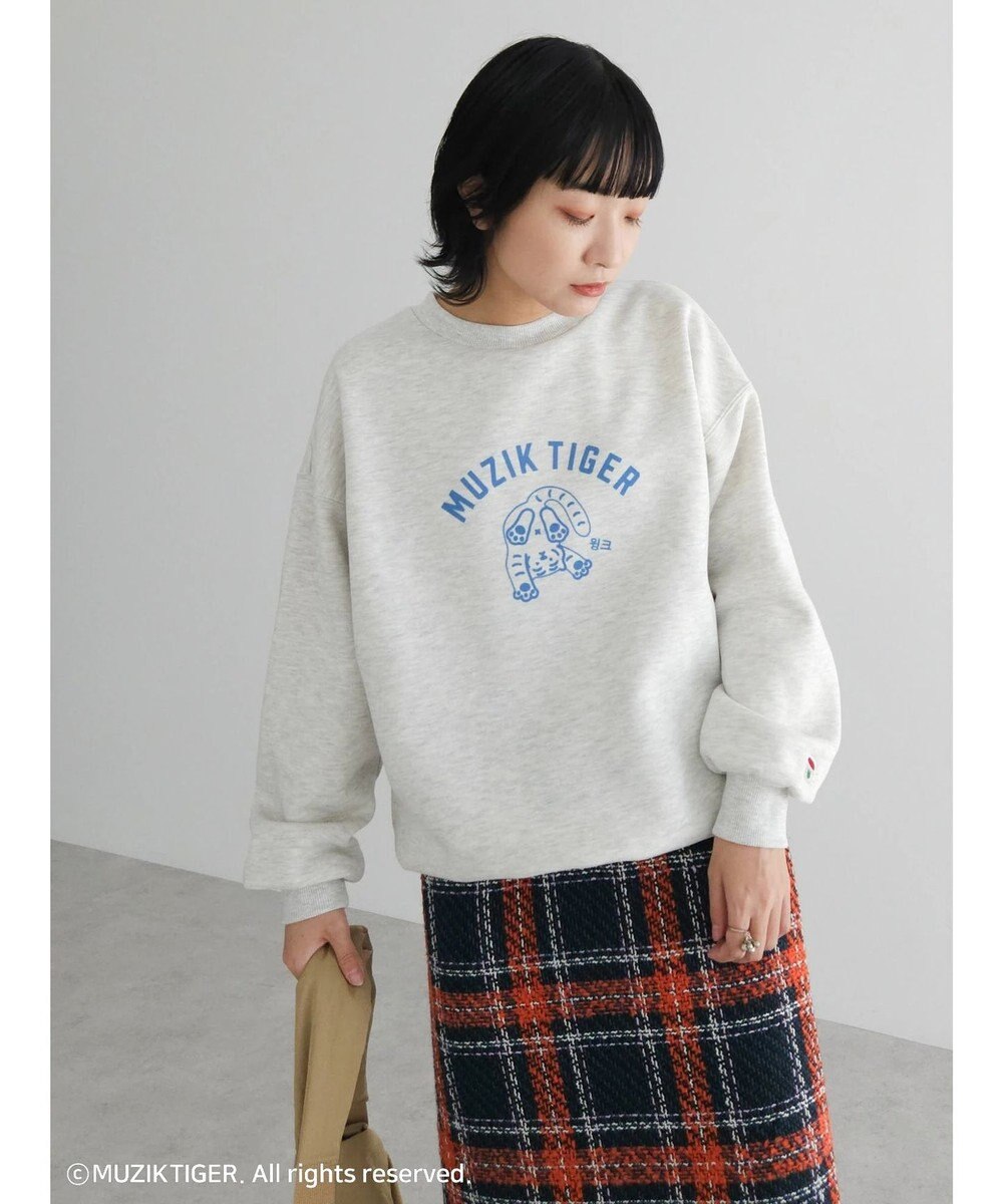 Green Parks ムジークタイガー／裏起毛プリントプルオーバー 