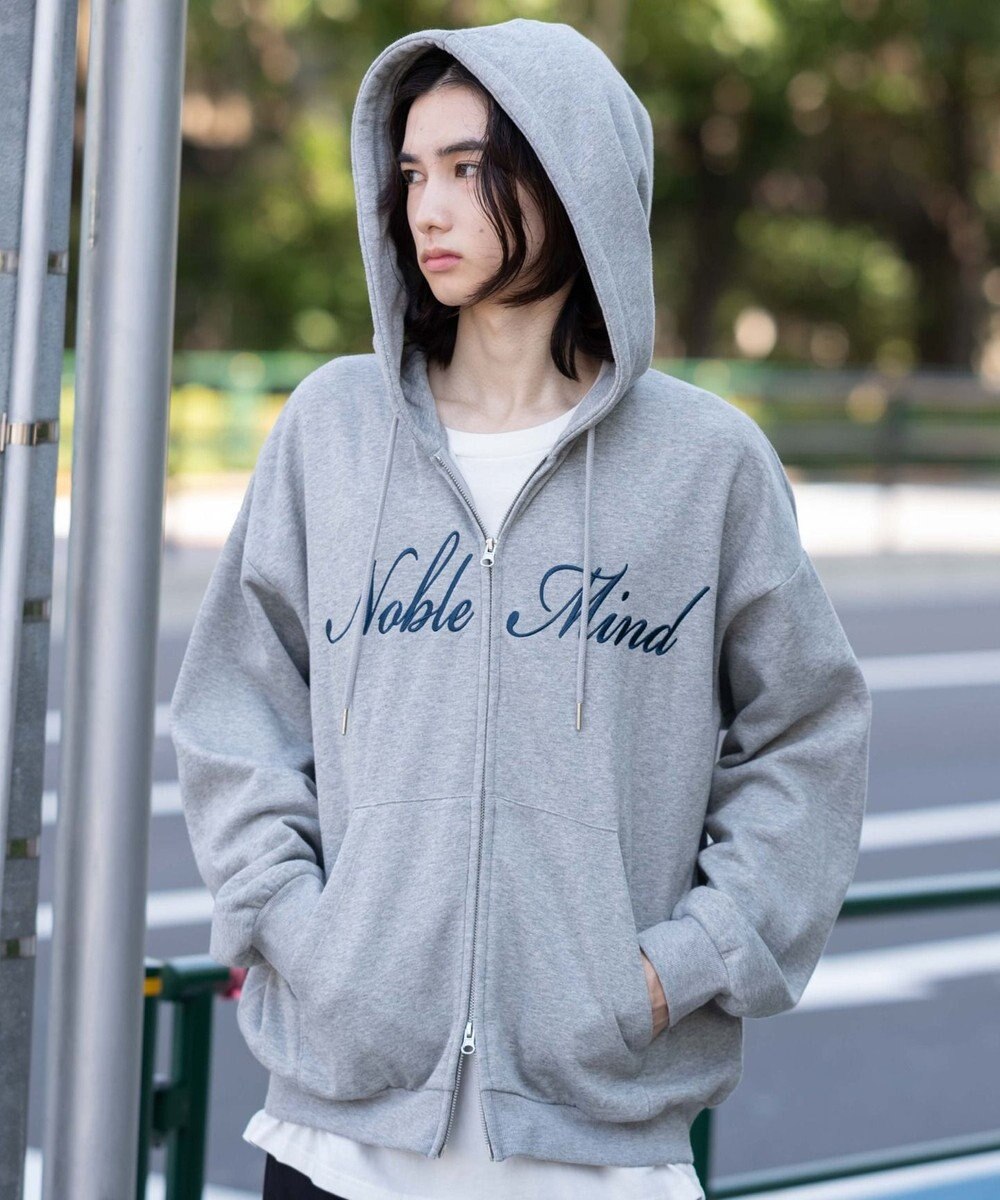 WEGO 【25年秋冬新作/ユニセックス着用ITEM/SMLサイズ展開】グラフィックロゴダブルZIPパーカー 