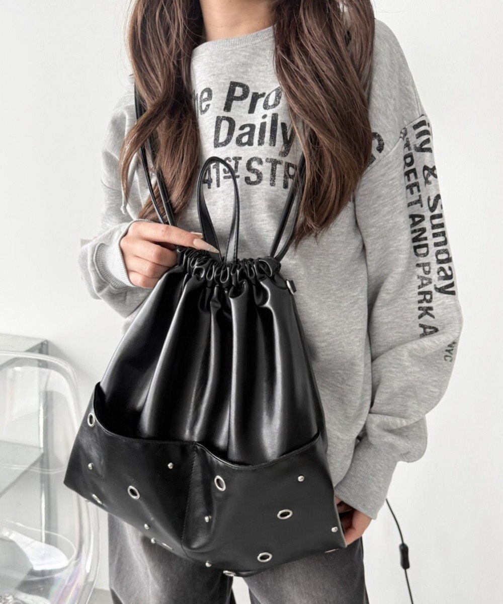 WEGO ハトメデザインナップサック 