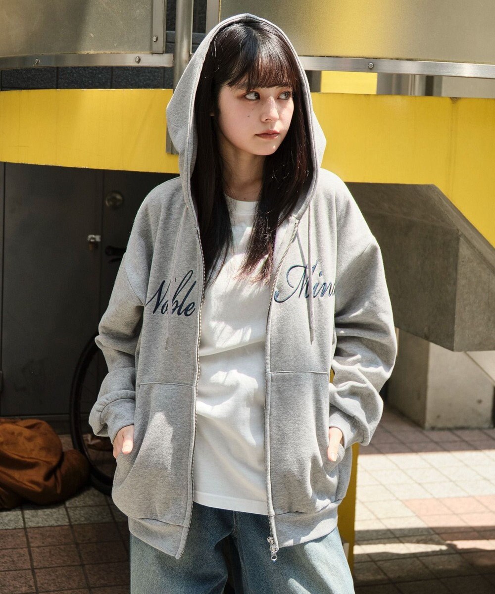 WEGO 【25年秋冬新作/ユニセックス着用ITEM/SMLサイズ展開】グラフィックロゴダブルZIPパーカー 