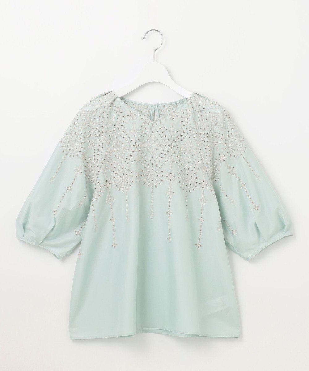 自由区 【カタログ掲載・洗える】エンブロイダリーローン ブラウス 