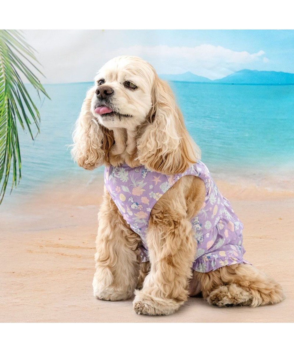 PET PARADISE スヌーピー 接触冷感 背中開き リゾートワンピース 中型犬 