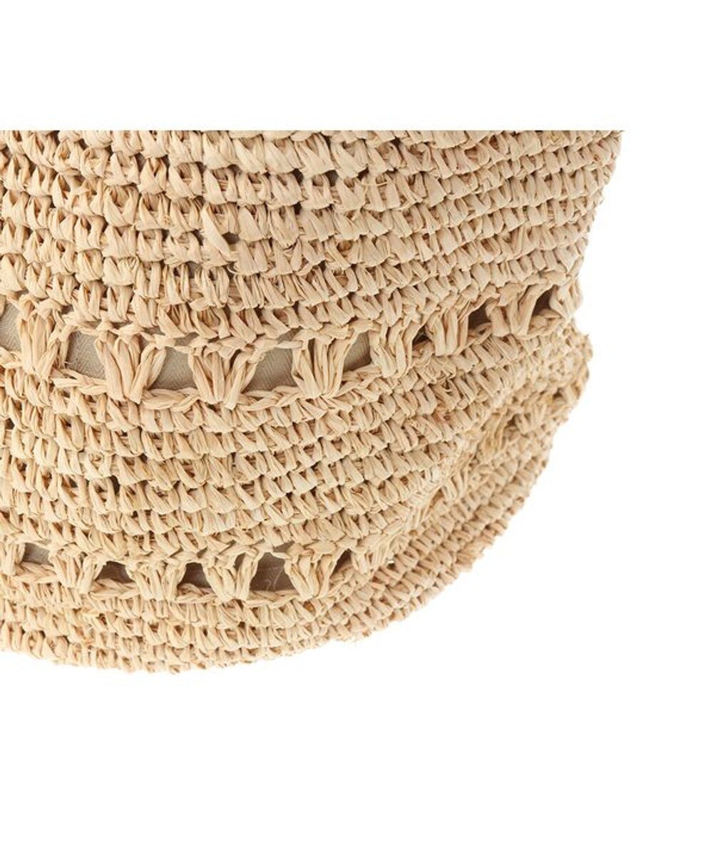 genten クロシェットラフィア　ハンドバッグ大 