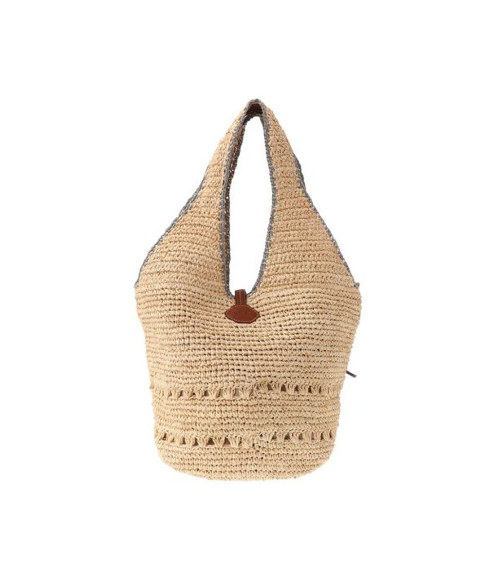 genten クロシェットラフィア　ハンドバッグ大 