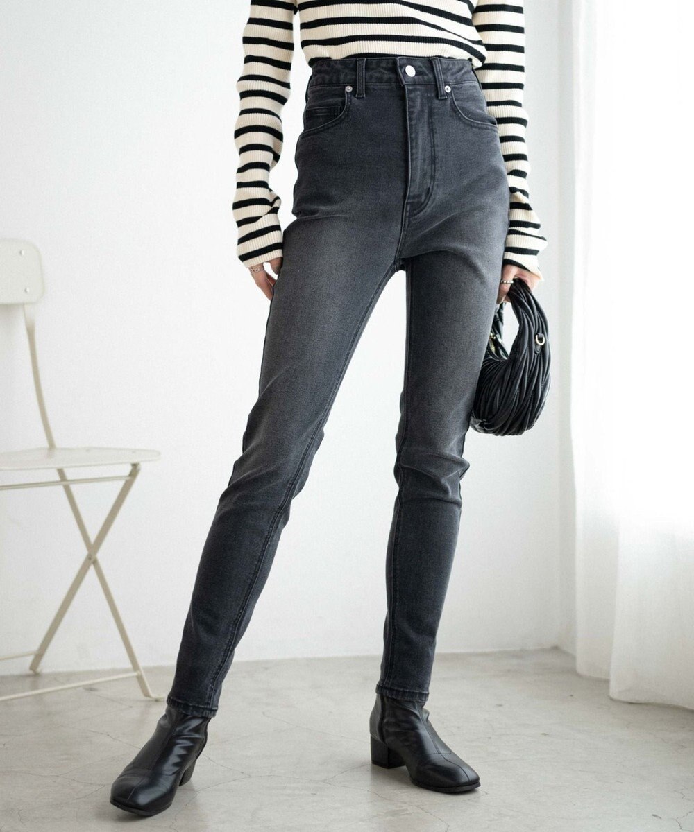 WEGO ハイウエストストレッチスキニーパンツ 