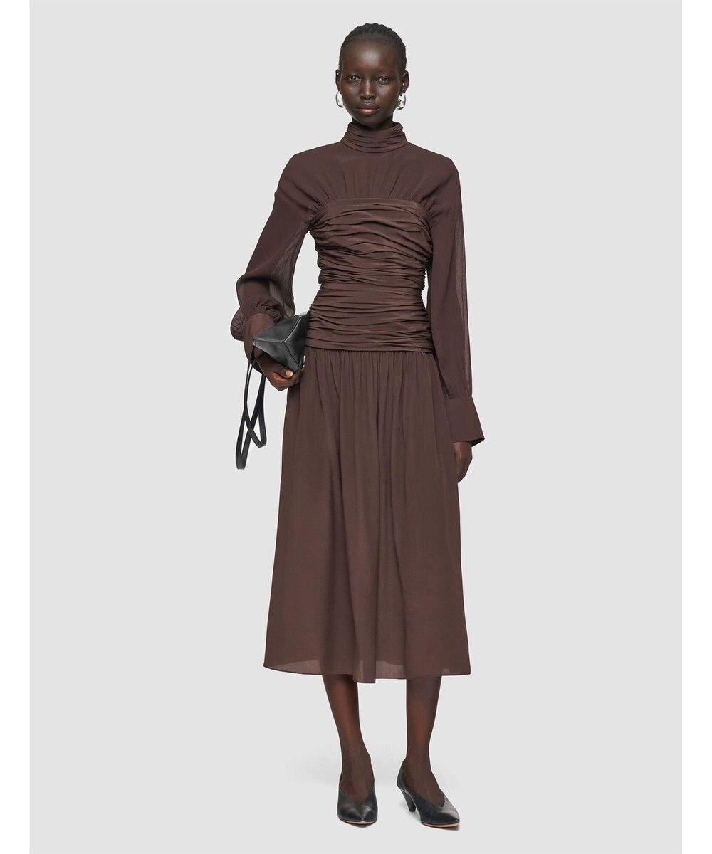 JOSEPH クレープ ド ソワ ミックス　スカート 