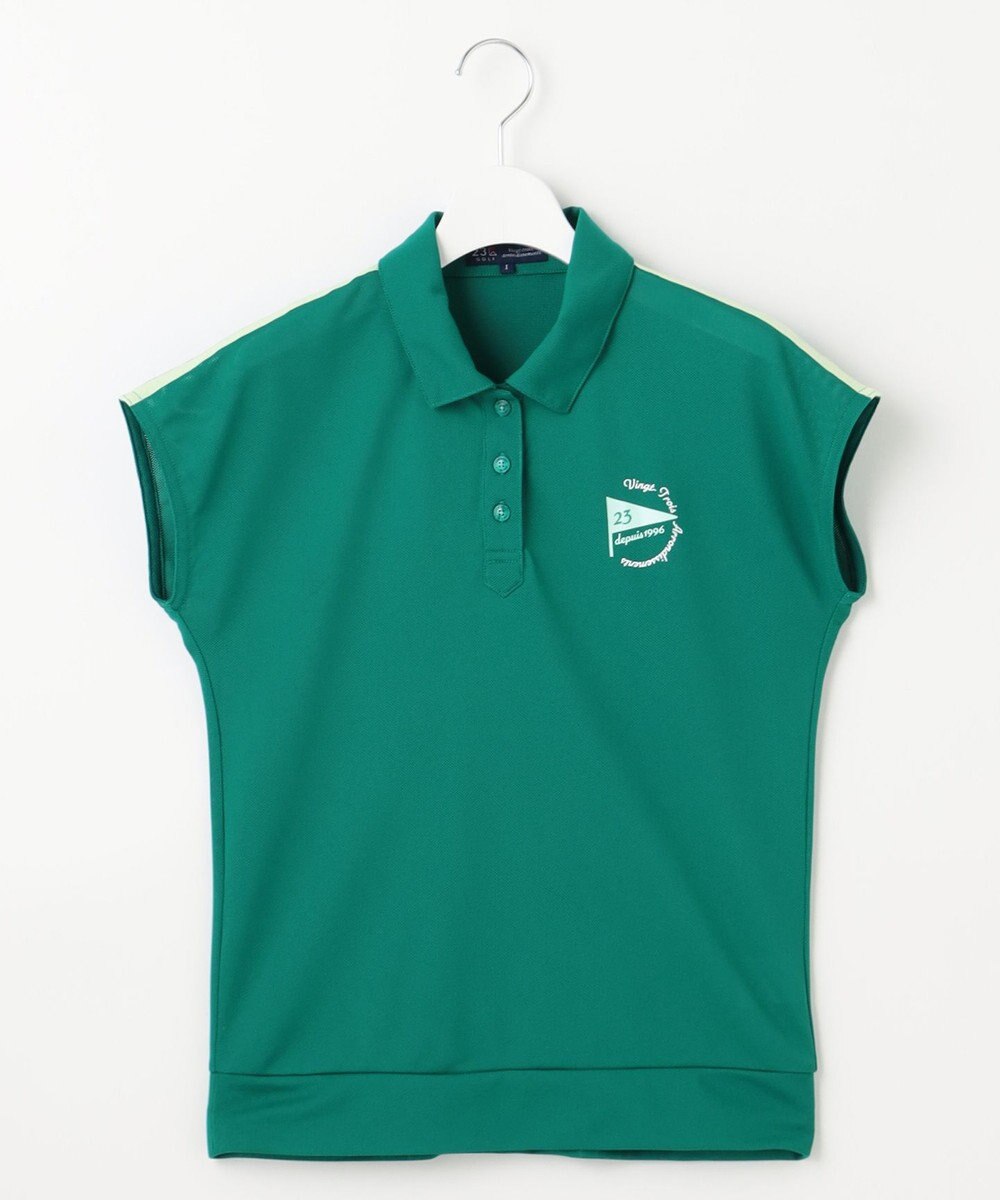 23区GOLF 【WOMEN】【吸水速乾/UVカット】メッシュフレンチポロシャツ 