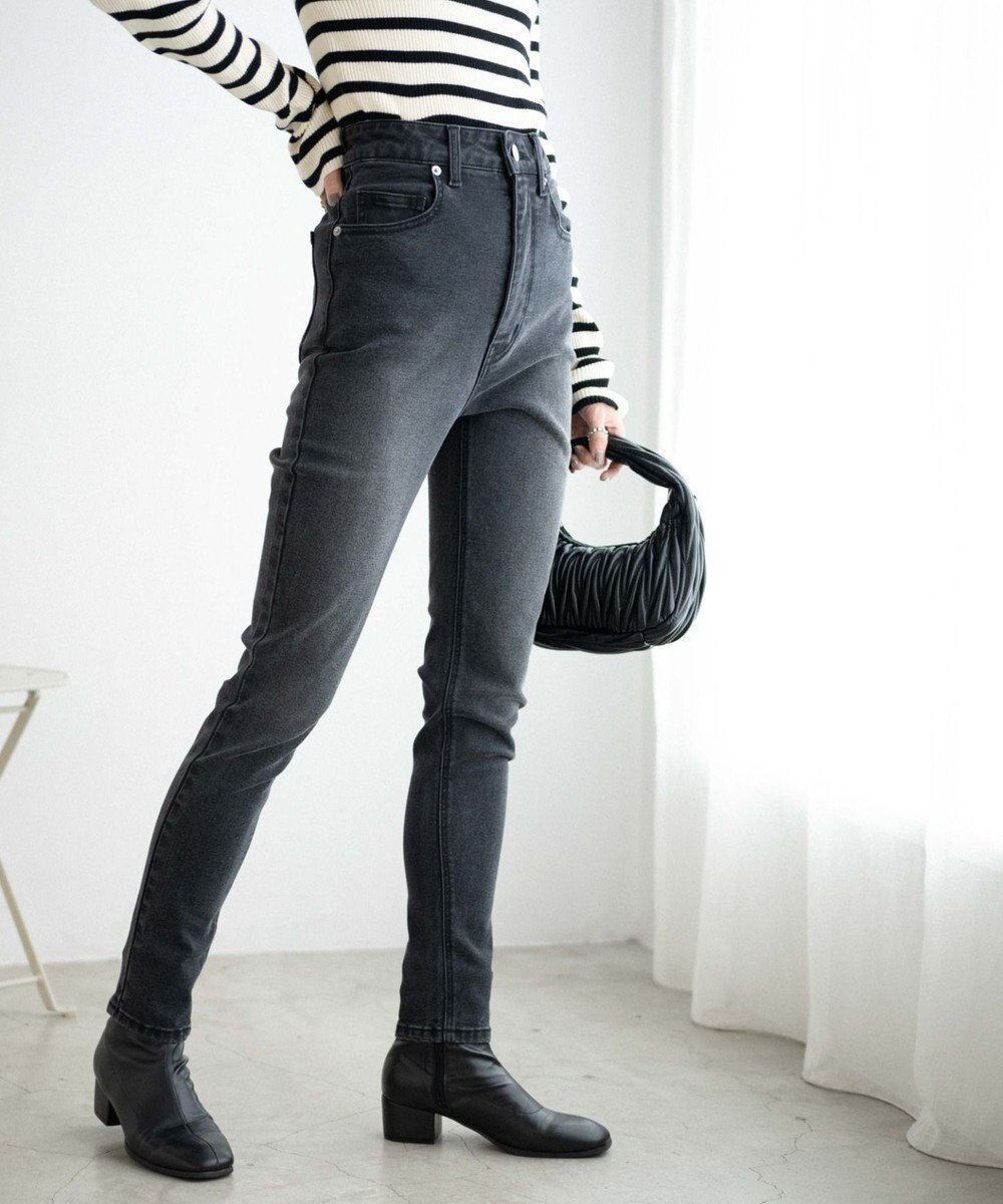 WEGO ハイウエストストレッチスキニーパンツ 