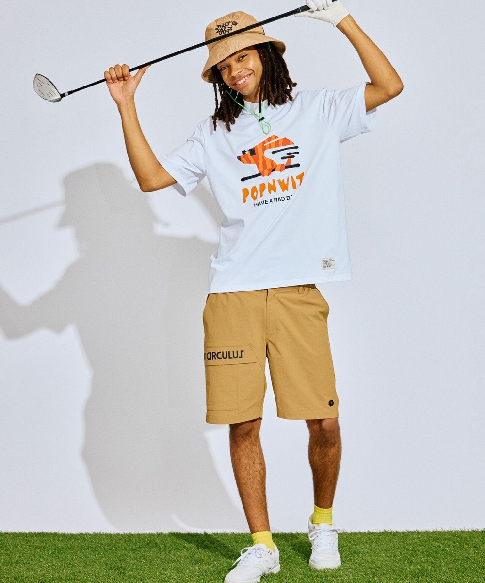 PW CIRCULUS 【吸水速乾 / UV遮蔽率99% UVカット / ストレッチ】【MEN】アニマルグラフィックモックT ゴルフ 