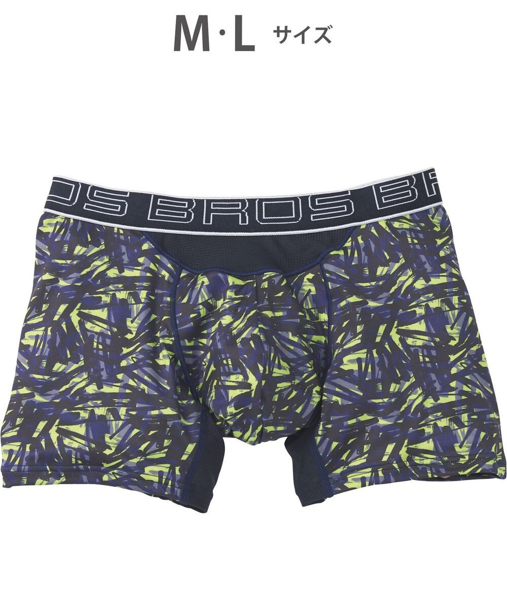 WACOAL MEN ボクサーパンツ 風が通ってムレ軽減。 ダブルエアスルータイプ 吸汗速乾 前閉じ GT3910 /ブロス バイ ワコールメン 