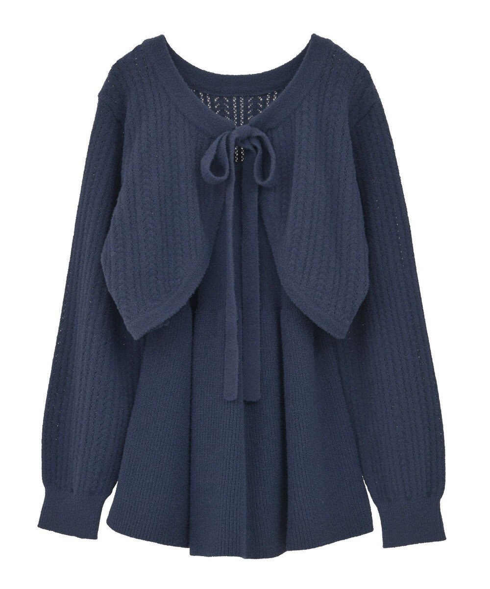 earth music&ecology 【SET ITEM】SET2点ショートボレロ＋ペプラムニットキャミ 