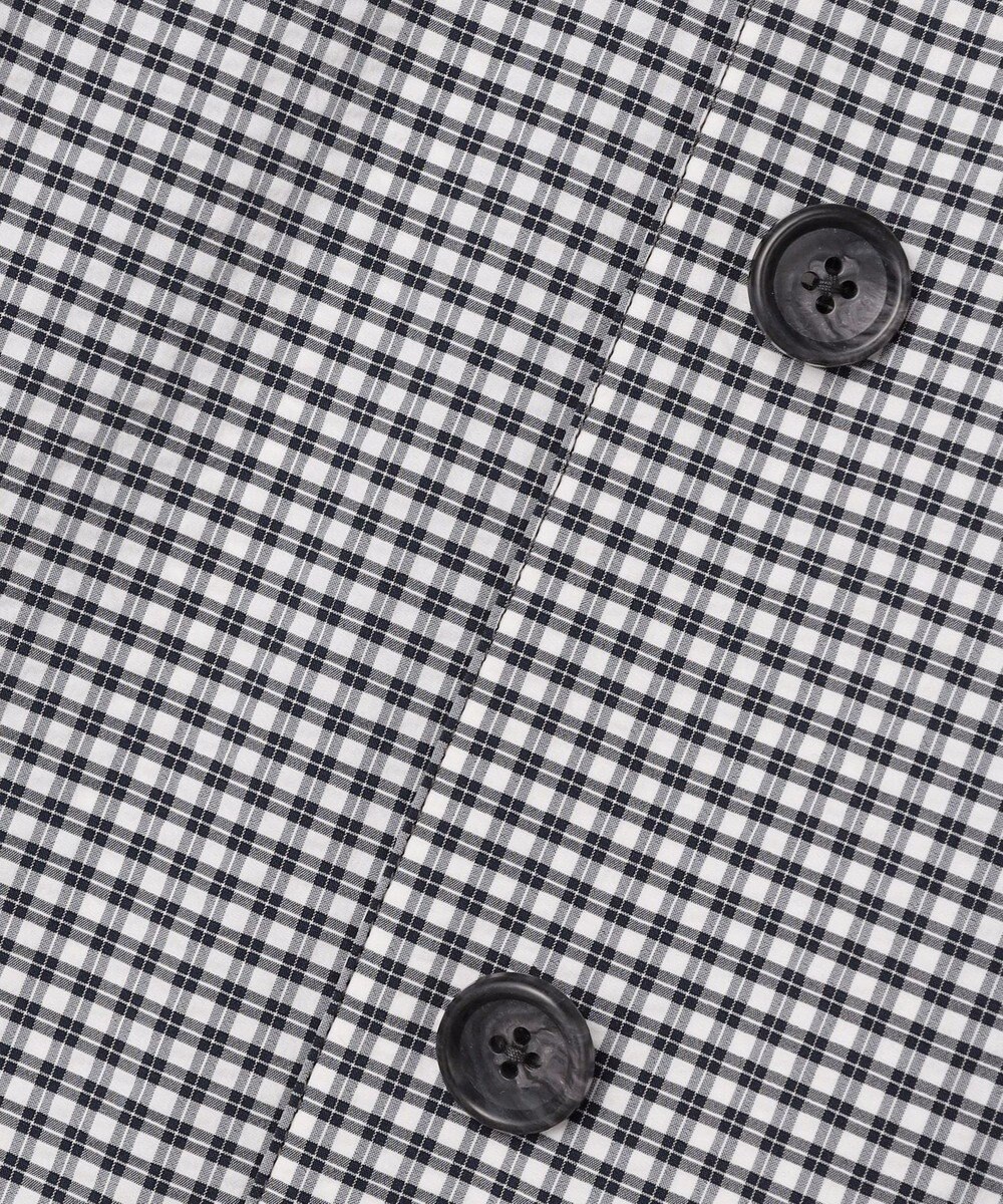 J.PRESS LADIES Lightストレッチチェック スタンドカラー コート 