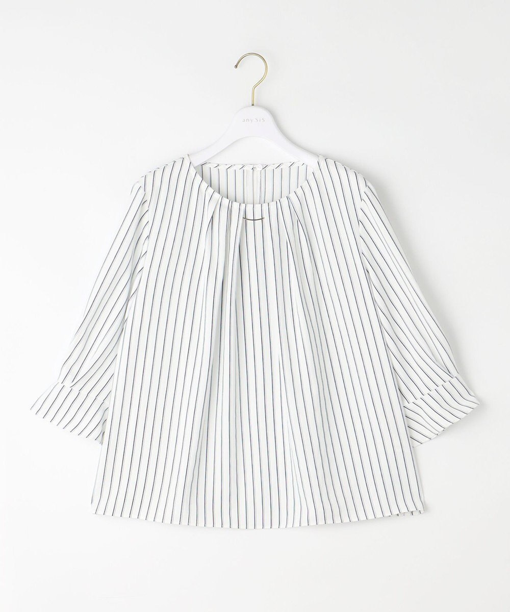 ANY SIS S 【洗える】ラッフルフレアジョーゼット ブラウス 