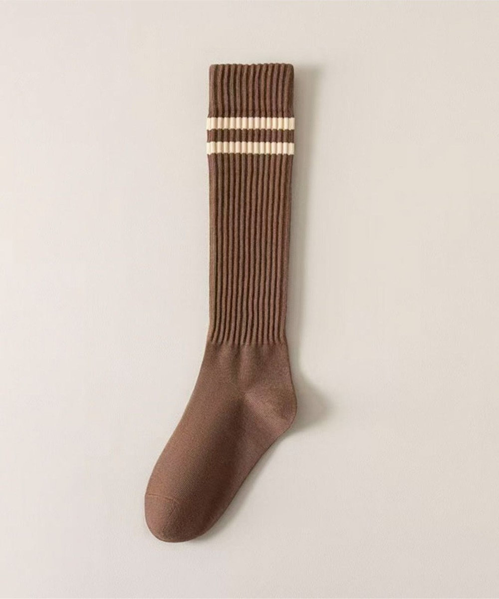 WEGO ラインリブハイソックス 