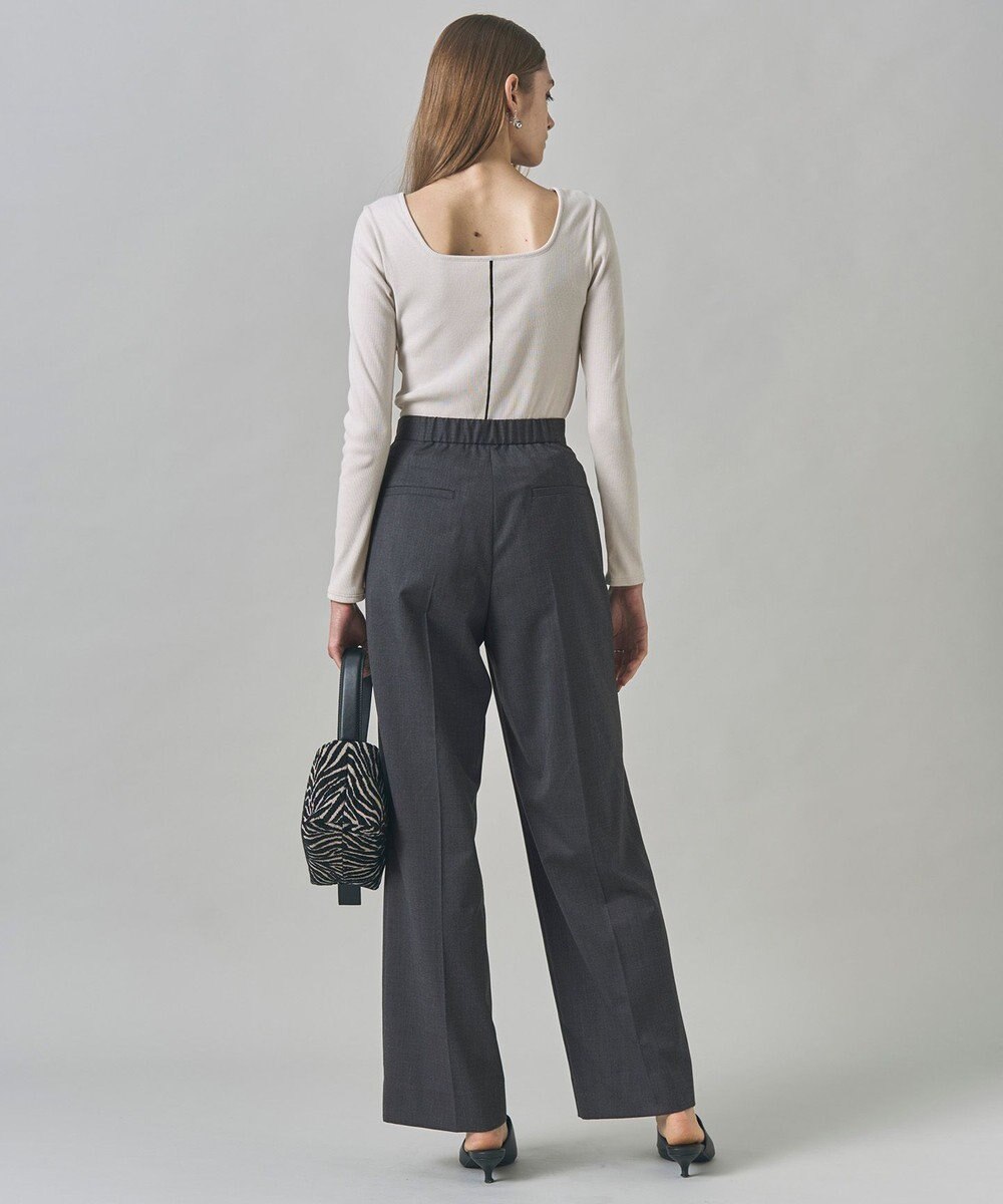 ICB 【洗える】【OUR WACOAL コラボ】カップイン スクエアネックロングTシャツ 