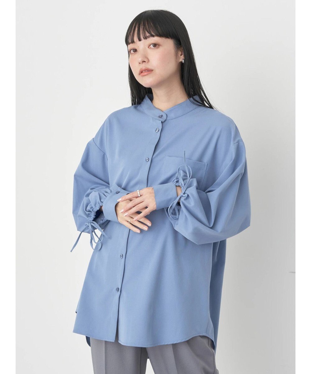 earth music&ecology リボンポイントシャツチュニック 