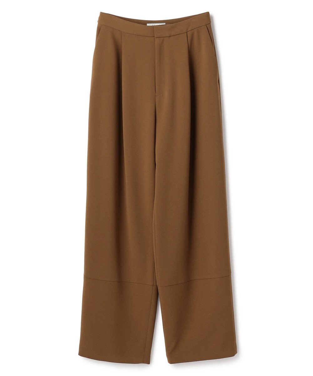 BEIGE， GYPSUM / シルキータッチ セミワイドタックパンツ 
