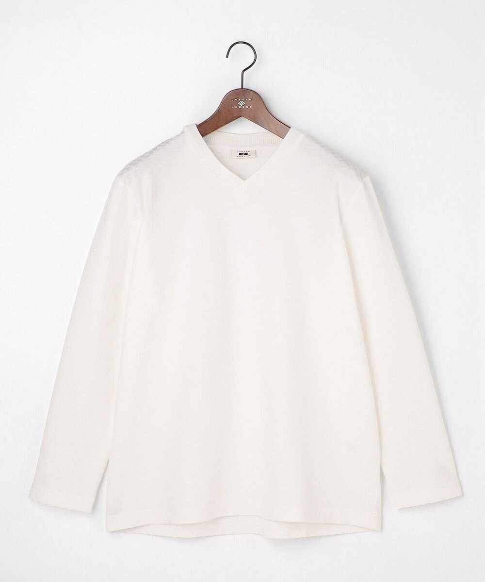JOSEPH ABBOUD 【キングサイズ・上質な肌触りと美しい光沢感 】ブロックリンクス 長袖Ｔシャツ　26SSモデル 