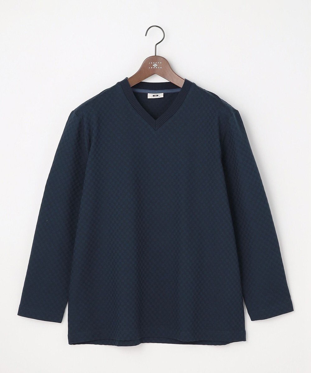 JOSEPH ABBOUD 【キングサイズ・上質な肌触りと美しい光沢感 】ブロックリンクス 長袖Ｔシャツ　26SSモデル 