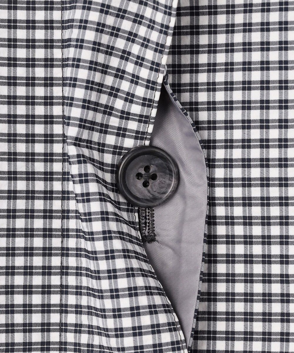 J.PRESS LADIES Lightストレッチチェック スタンドカラー コート 