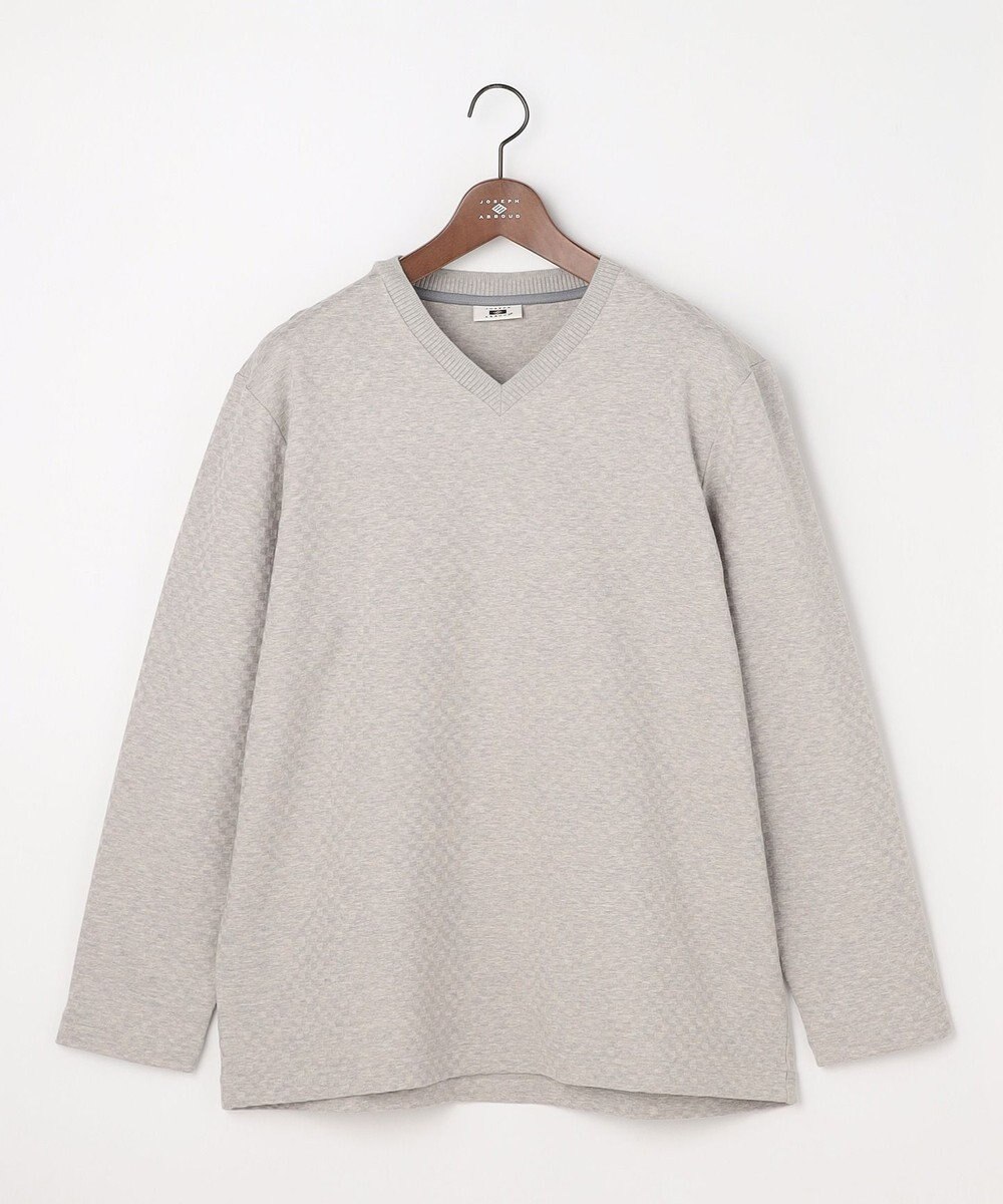 JOSEPH ABBOUD 【キングサイズ・上質な肌触りと美しい光沢感 】ブロックリンクス 長袖Ｔシャツ　26SSモデル 