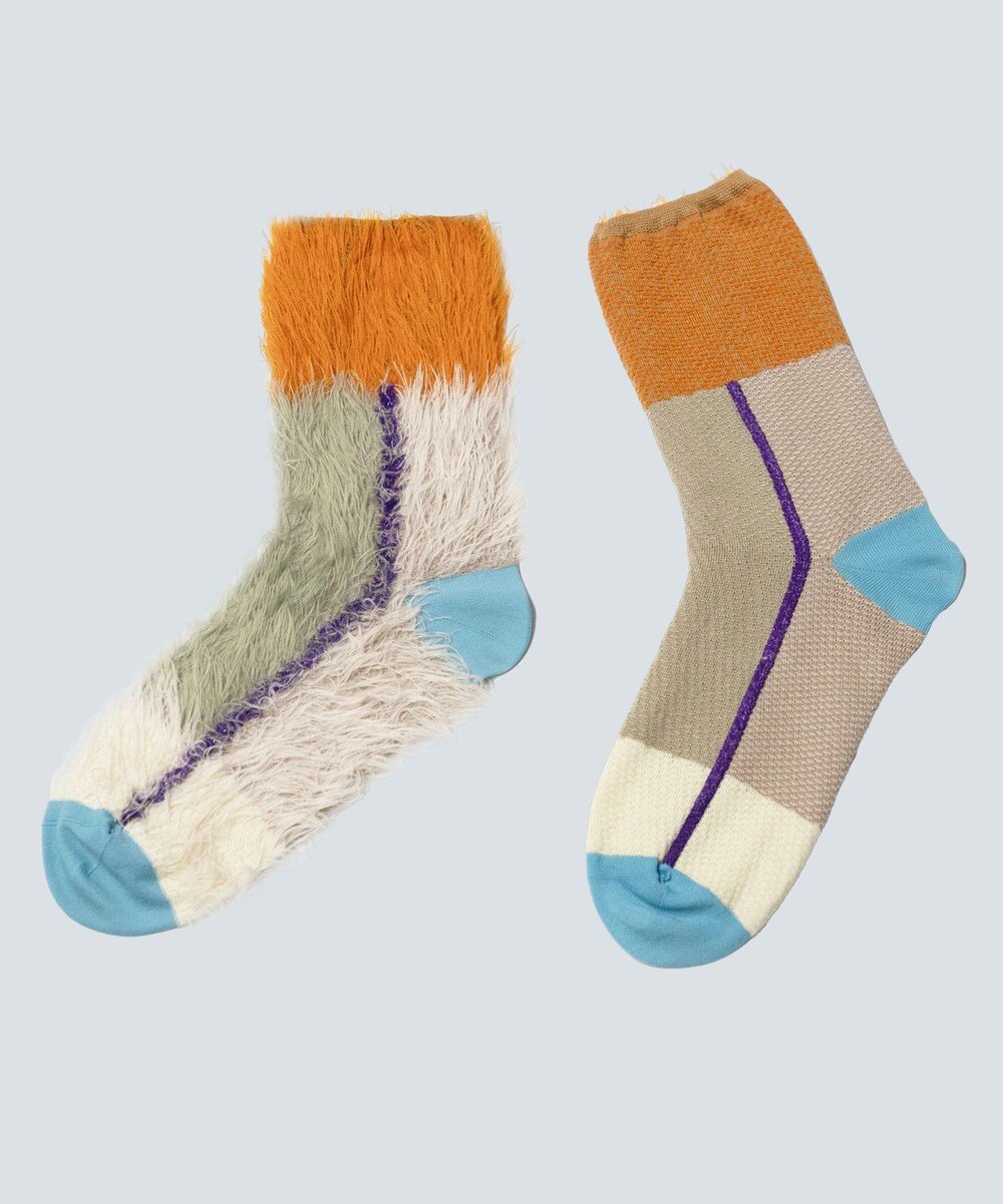 COQ HAPPY PENGUIN リバーシブルファーソックス 