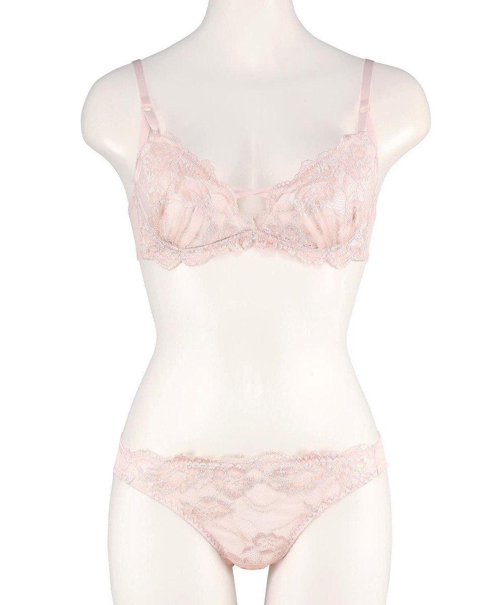 San-ai Resort（三愛水着楽園） 【WEB限定】【プチプラブラセット】純欲カラーヌーディーレーシーストリングブラ＆ショーツセット 【northerly】 