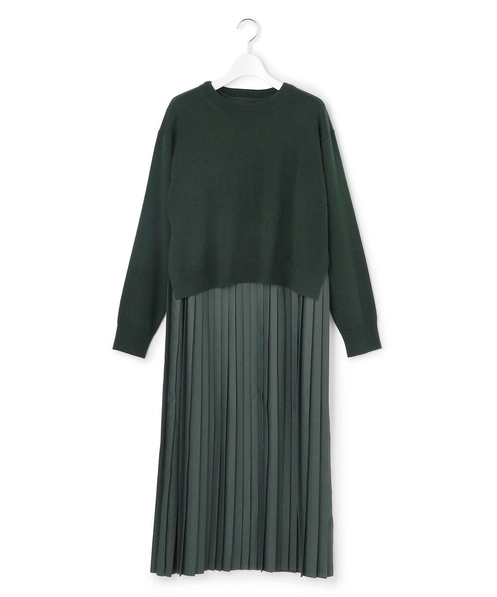 23区 L ニットセットアップ プリーツコンビ ワンピース 