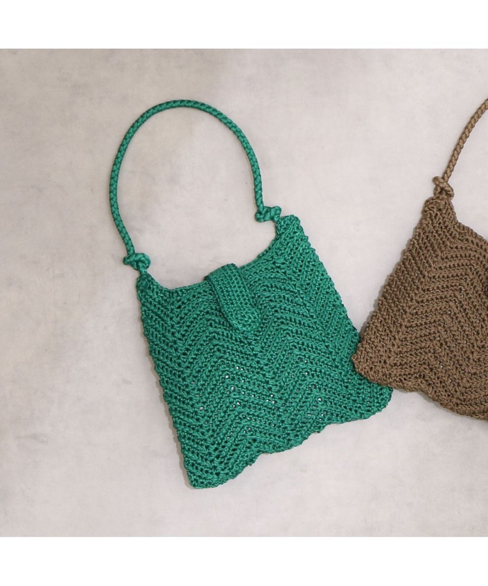UNBILLION カシュカシュ cachecache / 山波編みトート カゴバッグ 