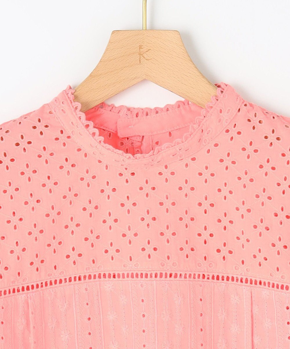 組曲 S エンブロイダリーレースハイネック ブラウス 